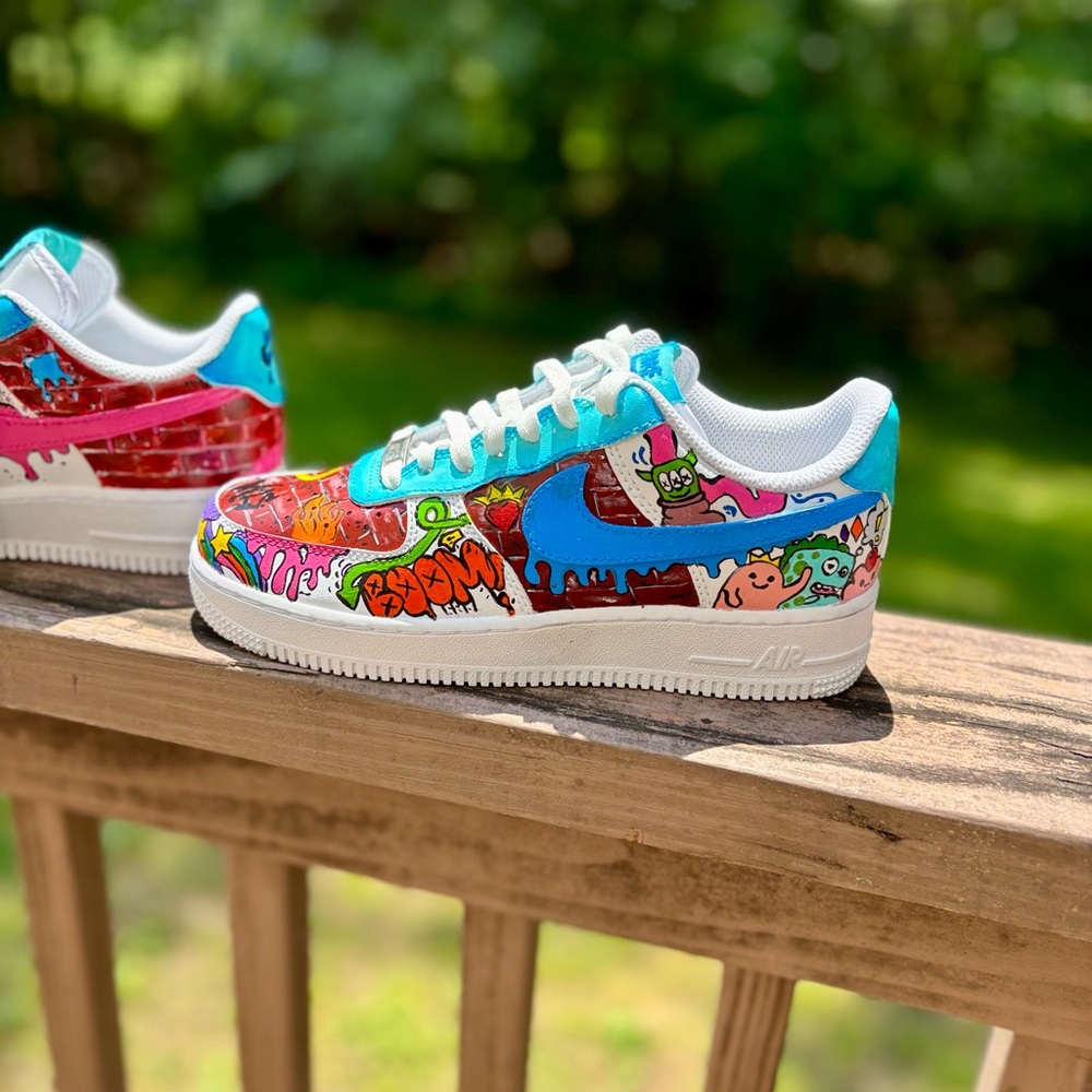 Custom Graffiti Air Force 1s